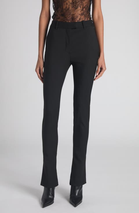 Wool Stretch Gabardine Skinny Trousers