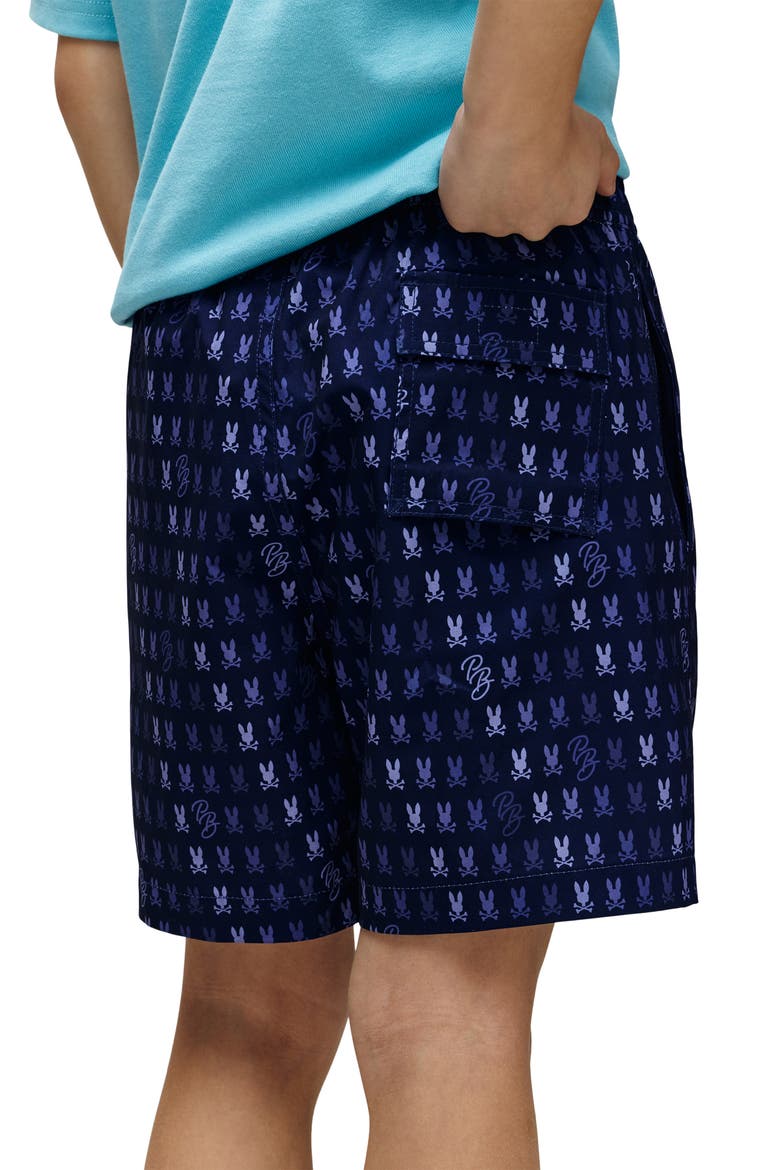 Kids' Ken Print Swim Trunks, Alternate, color, EVENING BLUE