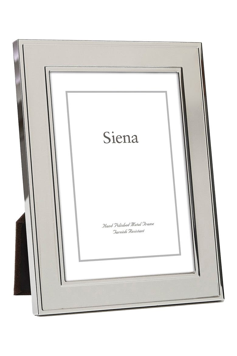 Wide Double Border 8 x 10-Inch Picture Frame, Main, color, SILVER