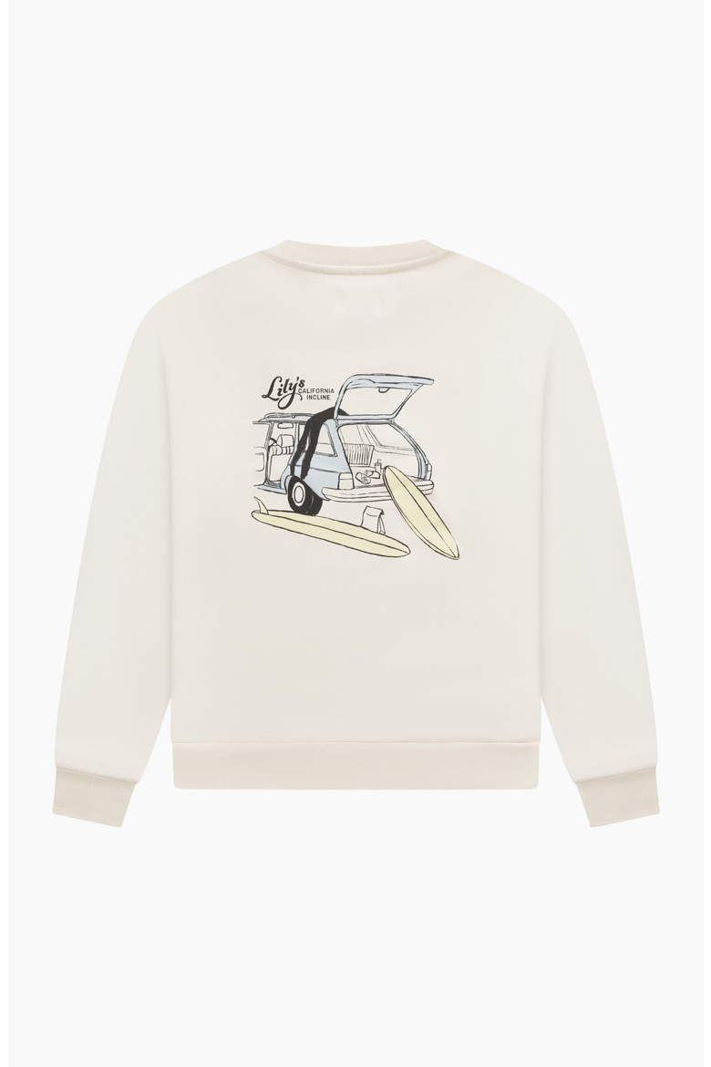 Lilys Malibu Crewneck Sweatshirt, Alternate, color, Vintage Cream