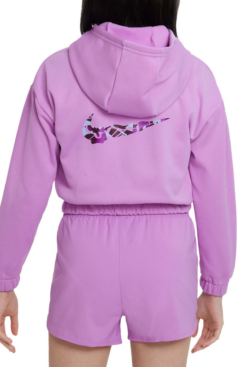 Nike Kids' Therma-FIT Hoodie, Alternate, color, Rush Fuchsia/ White