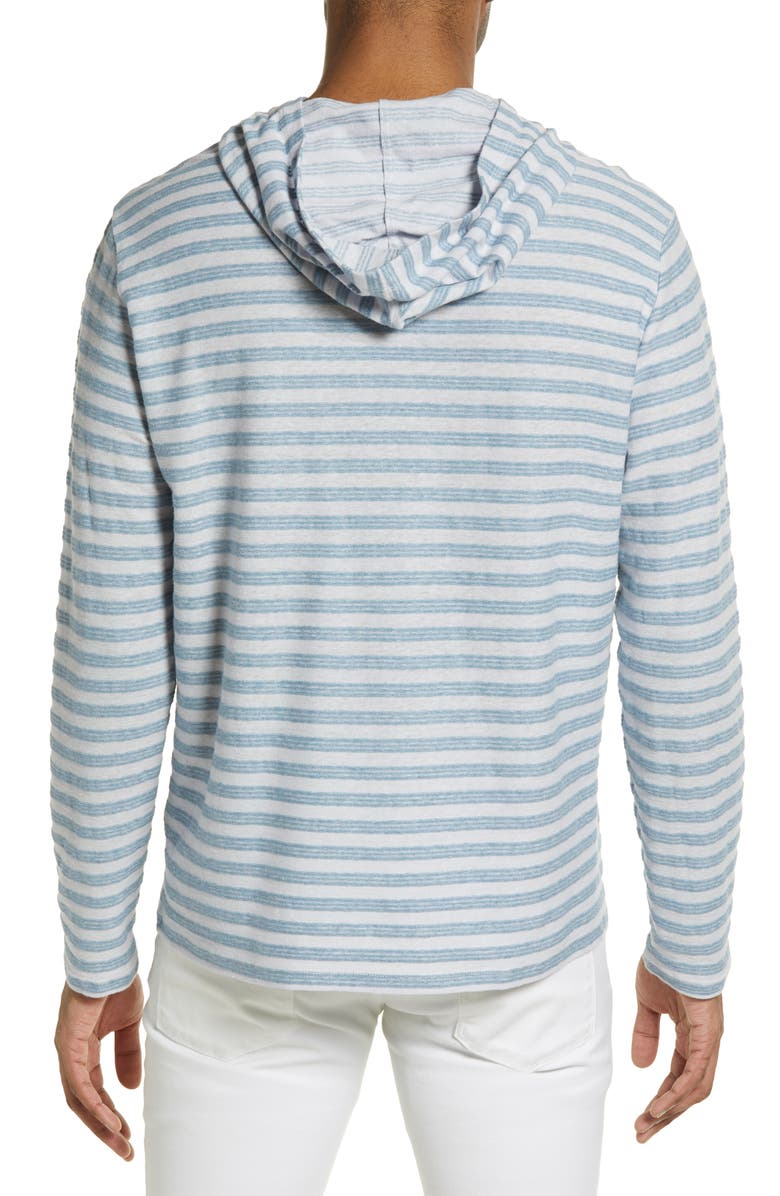 Vince Men's Stripe Cotton & Linen Hoodie, Alternate, color, 