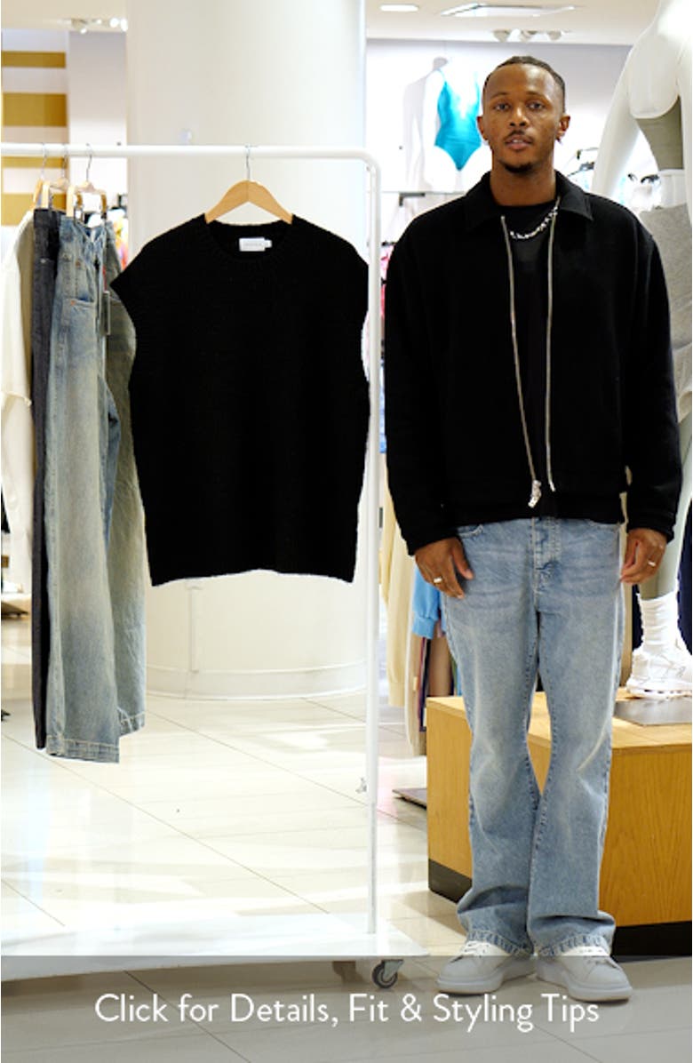 Relaxed Fit Sweater Vest, sales video thumbnail