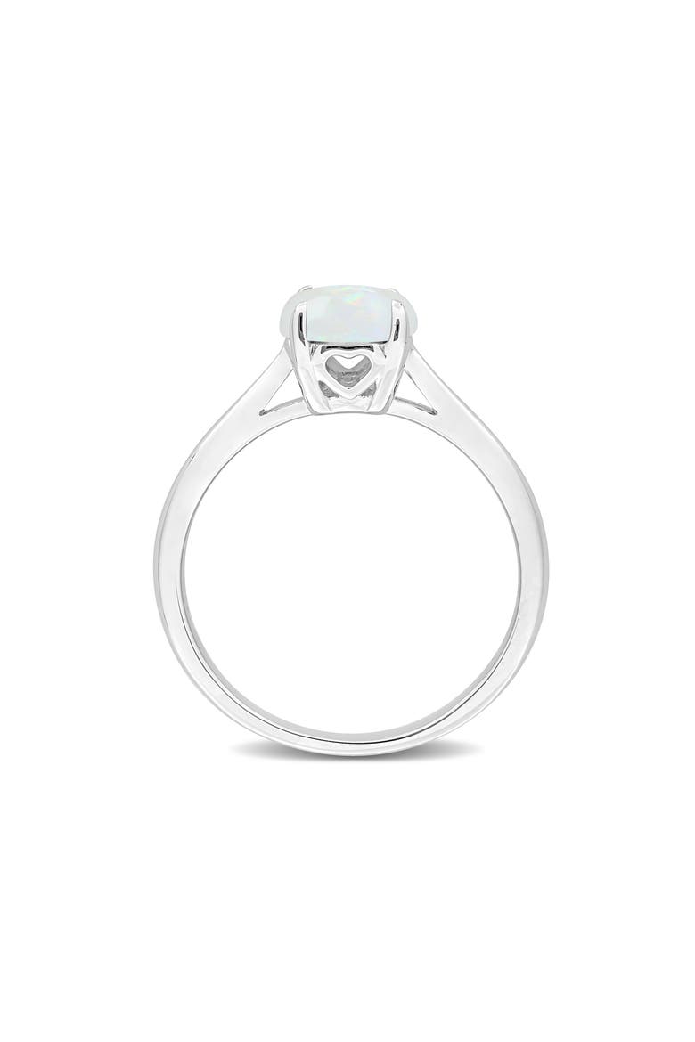 Sterling Silver Opal Solitaire Engagement Ring, Alternate, color, WHITE