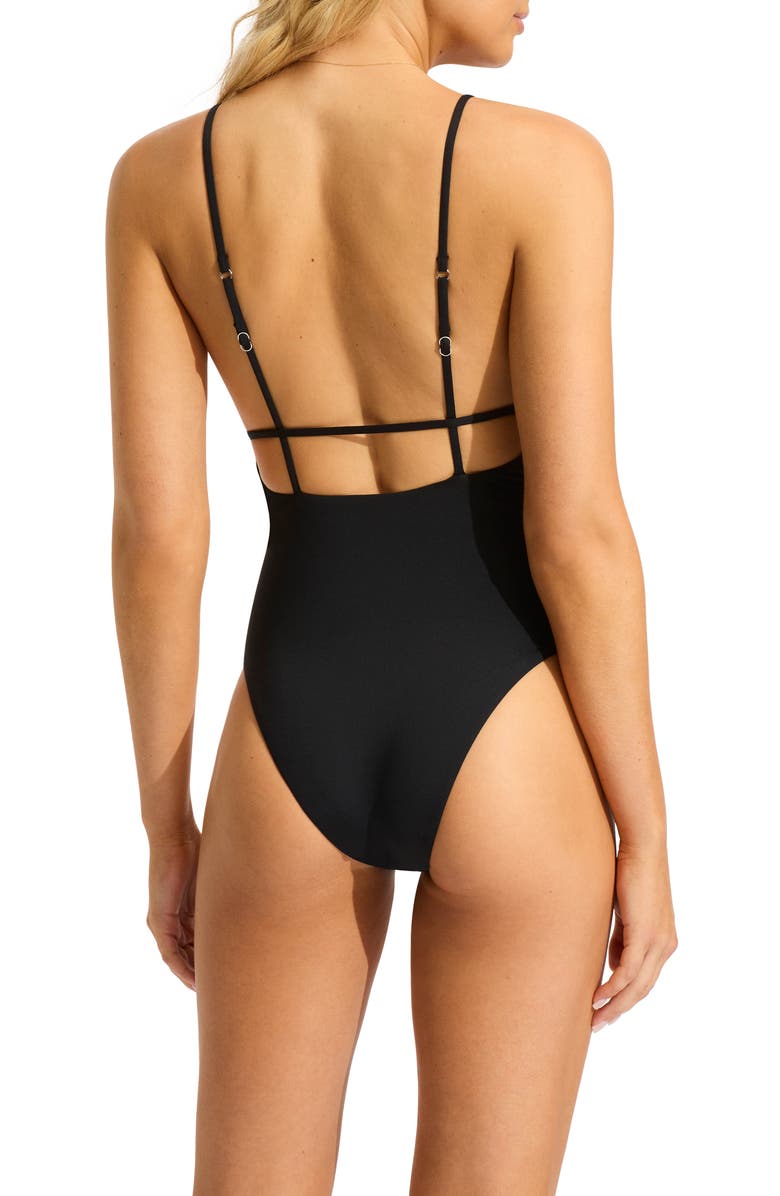 Seafolly Collective Strappy One-Piece Swimsuit, Alternate, color,