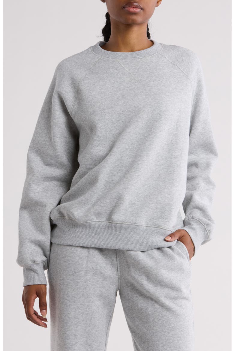 Raglan Sleeve Sweatshirt, Main, color, GREY SOFT HEATHER