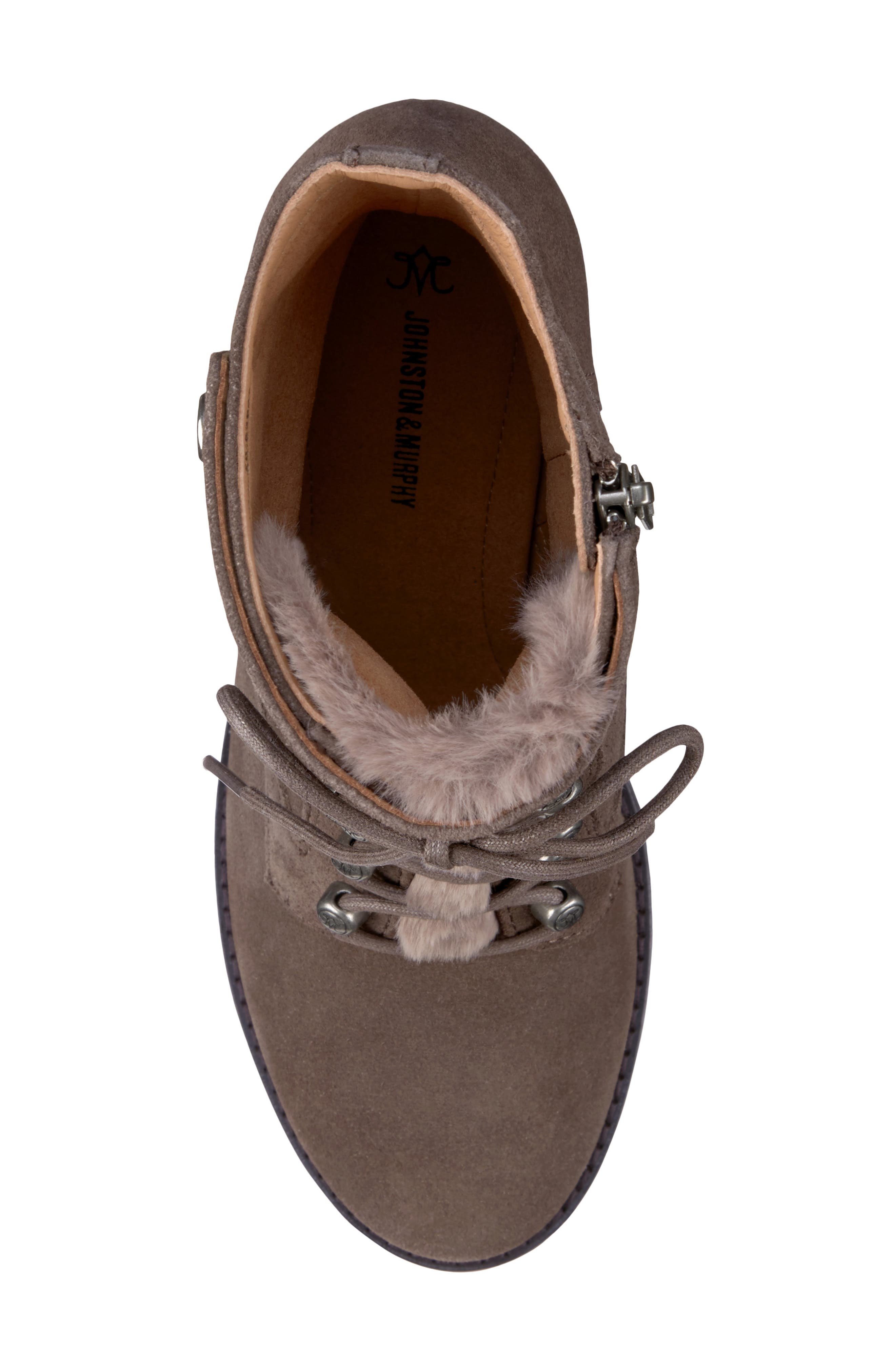 Vivica Faux Fur Bootie, Alternate, color, DARK GRAY