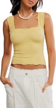 Free People Love Letter Floral Knit Camisole