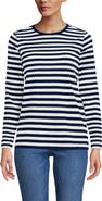 Lands' End Relaxed Supima Cotton Long Sleeve Crew Neck T-Shirt