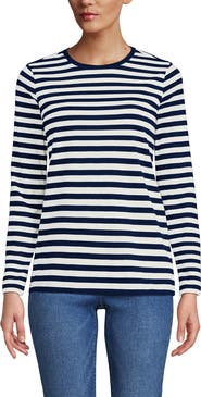 Lands' End Supima Cotton Long Sleeve Crewneck T-Shirt
