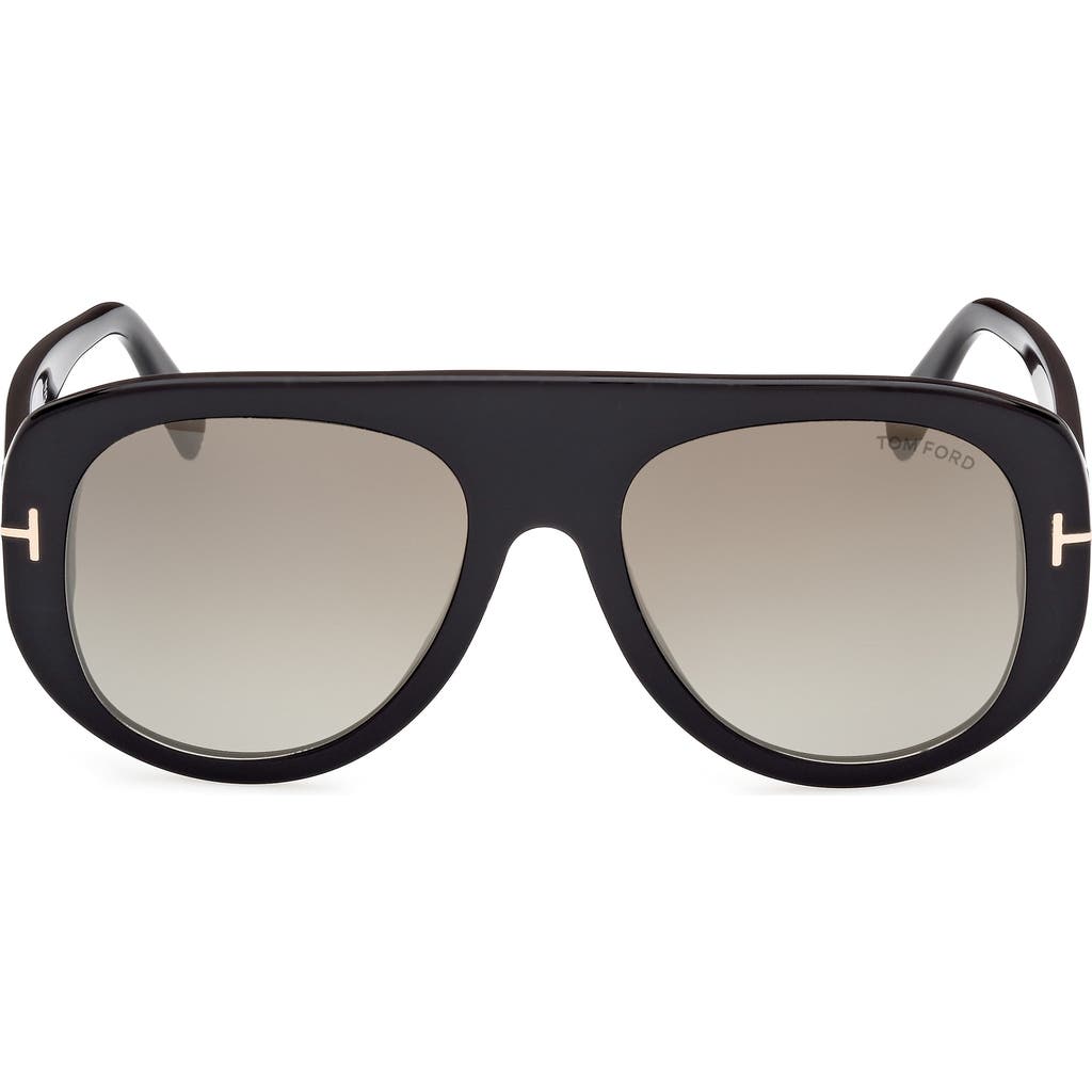 Tom Ford 55mm Pilot Sunglasses In Black