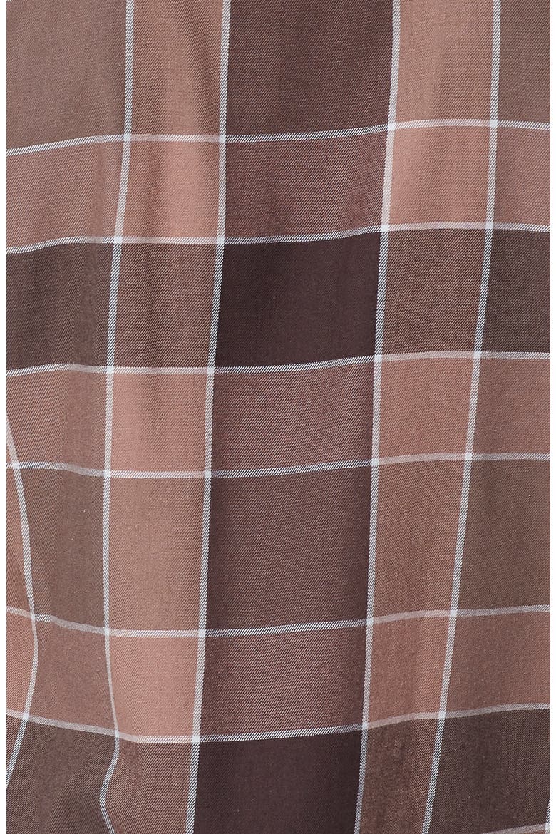 Everett Plaid Flannel Button-Up Shirt, Alternate, color, BROWN OAK