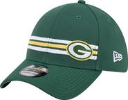 New Era Men's New Era Green Green Bay Packers Stripes 39THIRTY Flex Hat