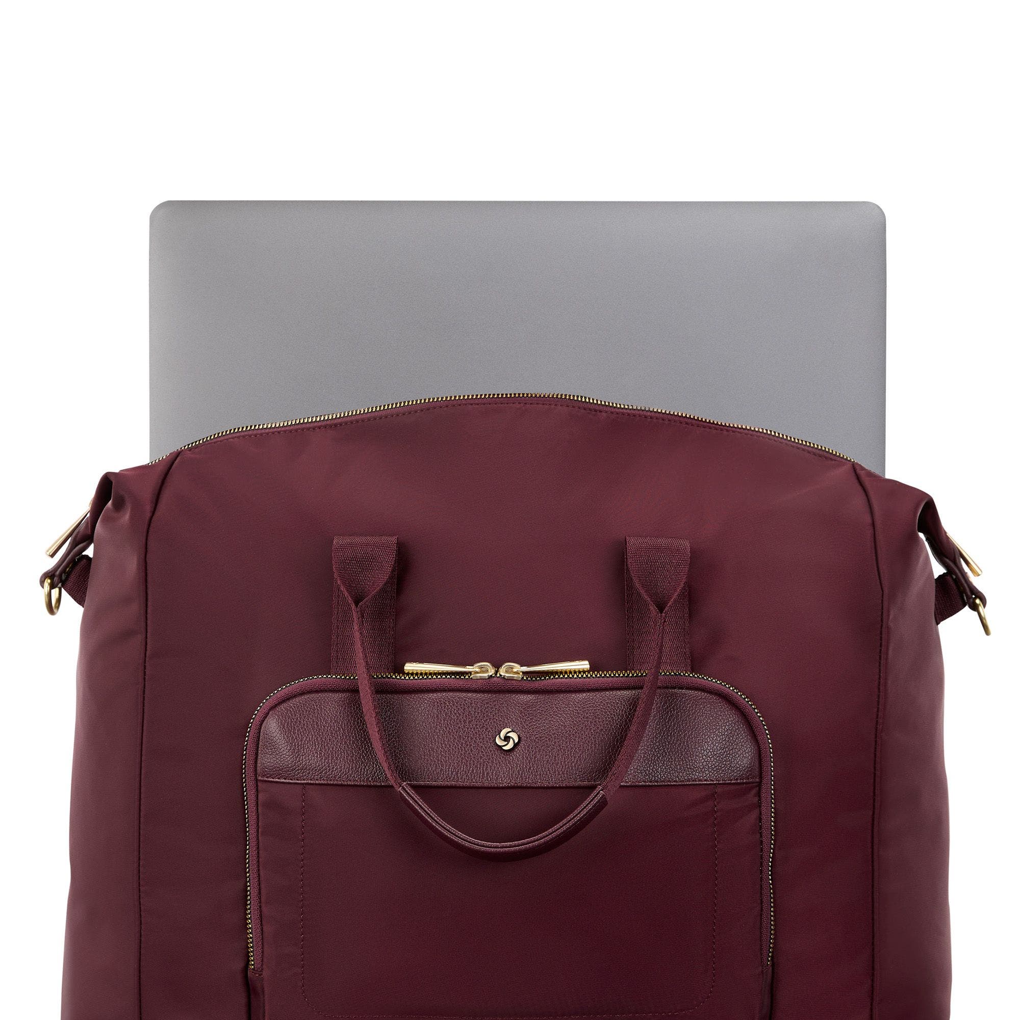 Mobile Solution 2 Duffel with 15.6" Laptop Sleeve, Alternate, color, Merlot