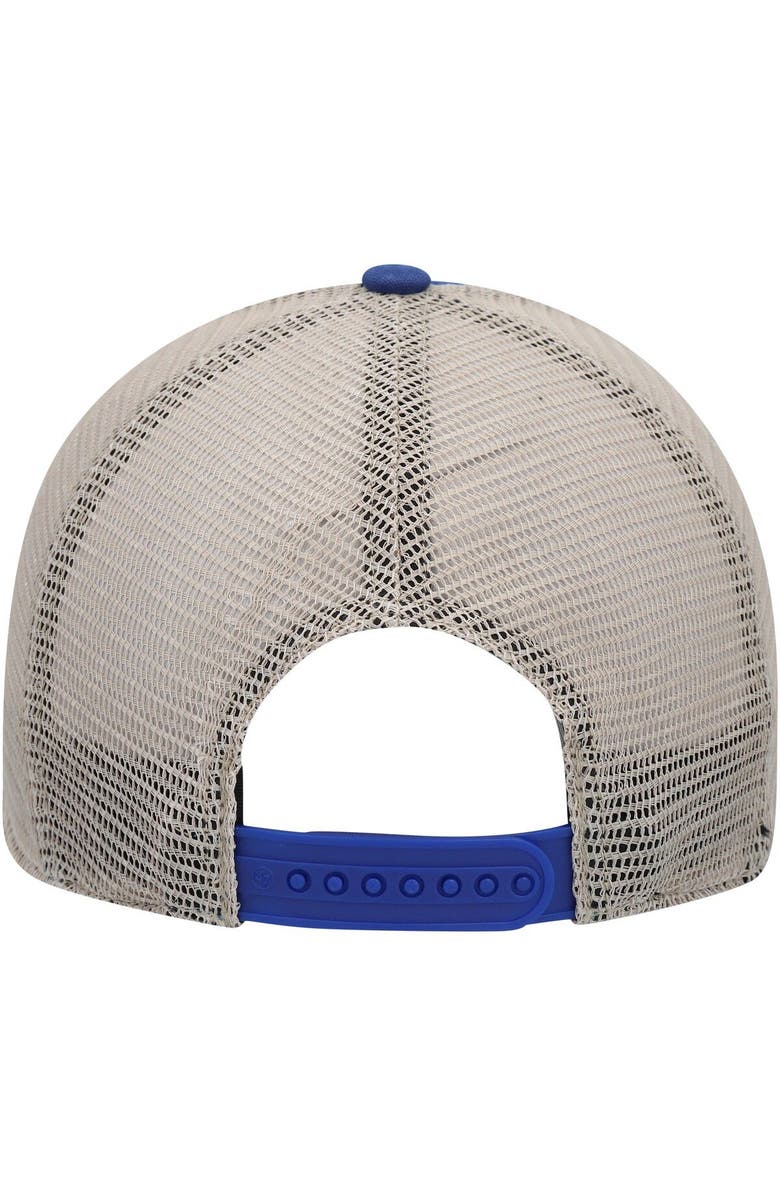 '47 Men's '47 Royal/Tan Los Angeles Dodgers Four Stroke Clean Up Trucker Snapback Hat, Alternate, color, Royal