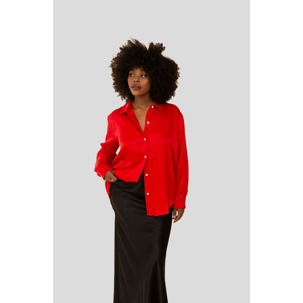 Whimsy + Row Denise Top In Red