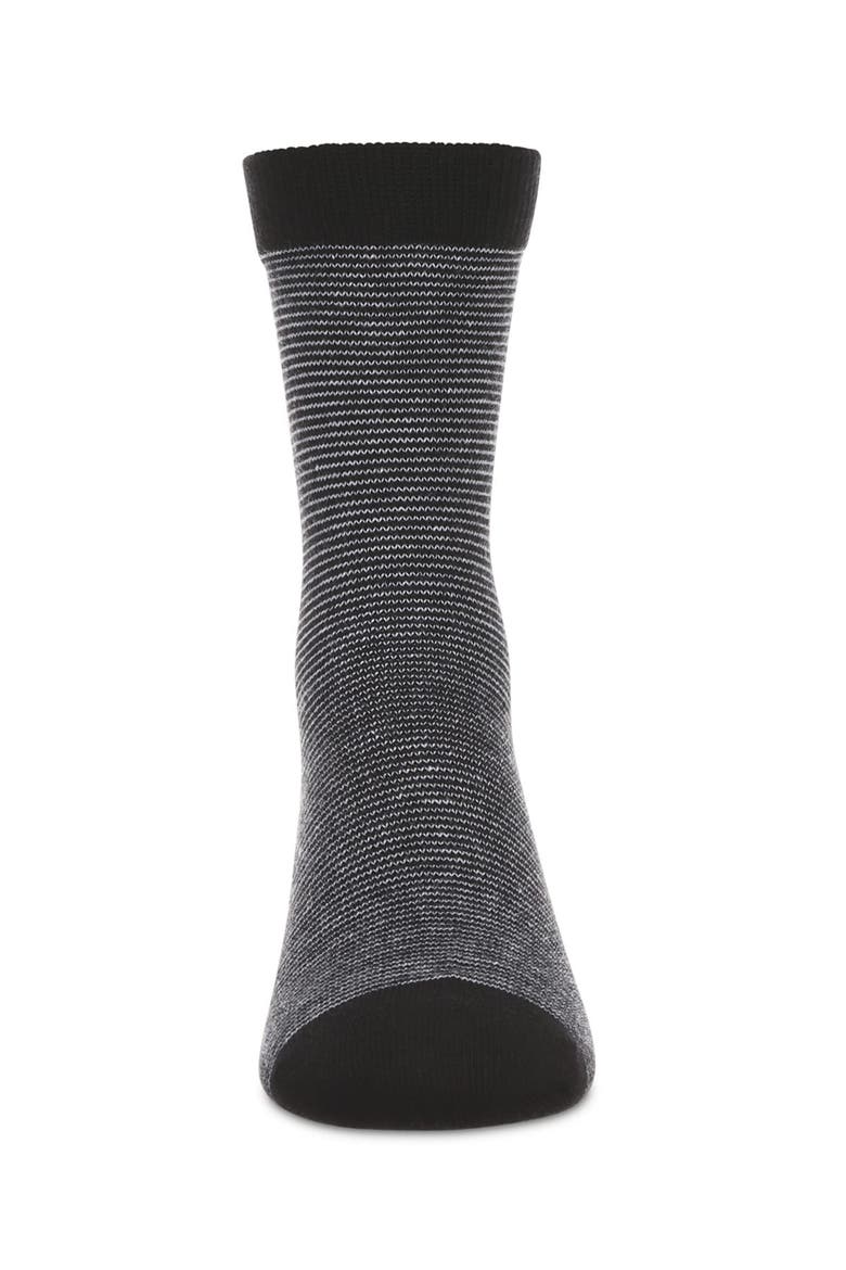 Horizontal Stripe Crew Socks, Alternate, color, Black
