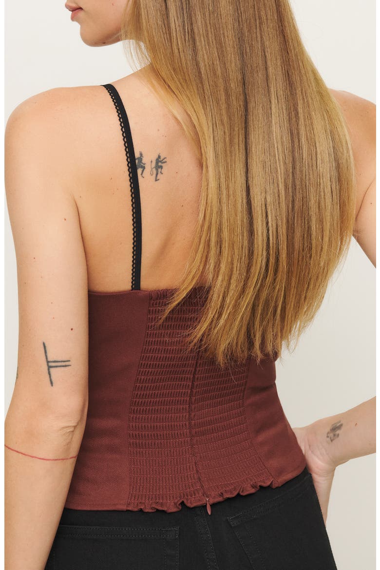 Melanie Lace Trim Crop Camisole, Alternate, color, RED