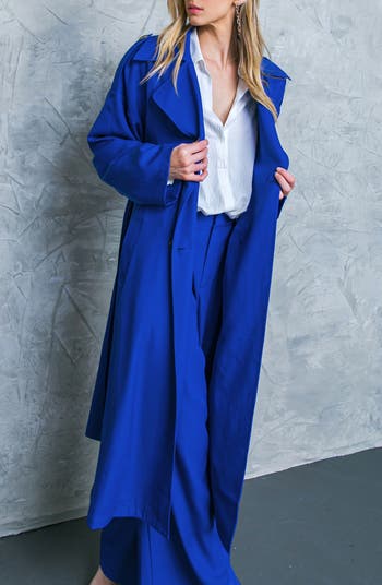 Tie Waist Trench Coat