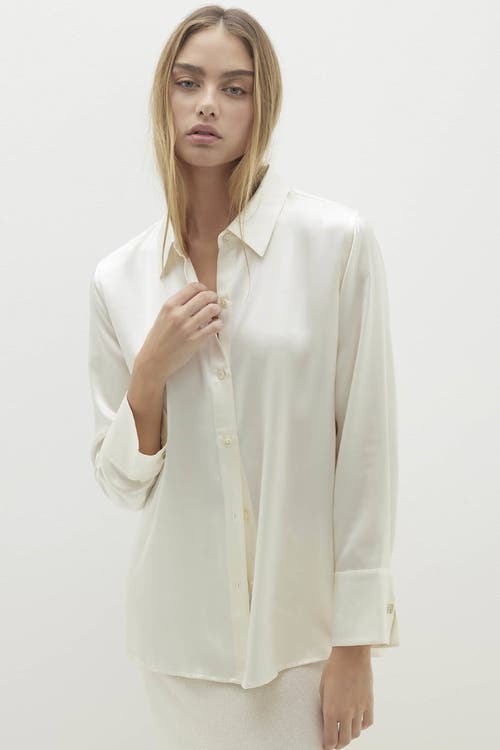 Naked Cashmere Suvi Silk Button-up Shirt In Sand