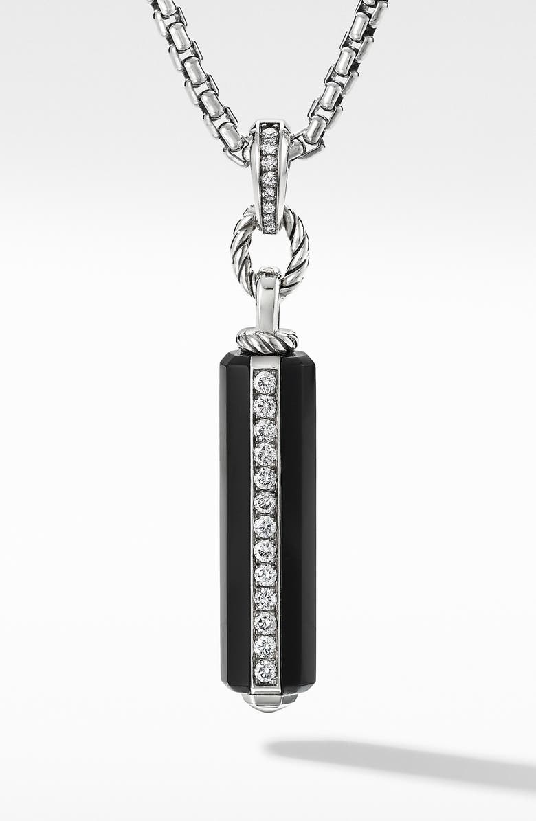 David Yurman Lexington Small Barrel Pendant with Diamonds, Main, color, 