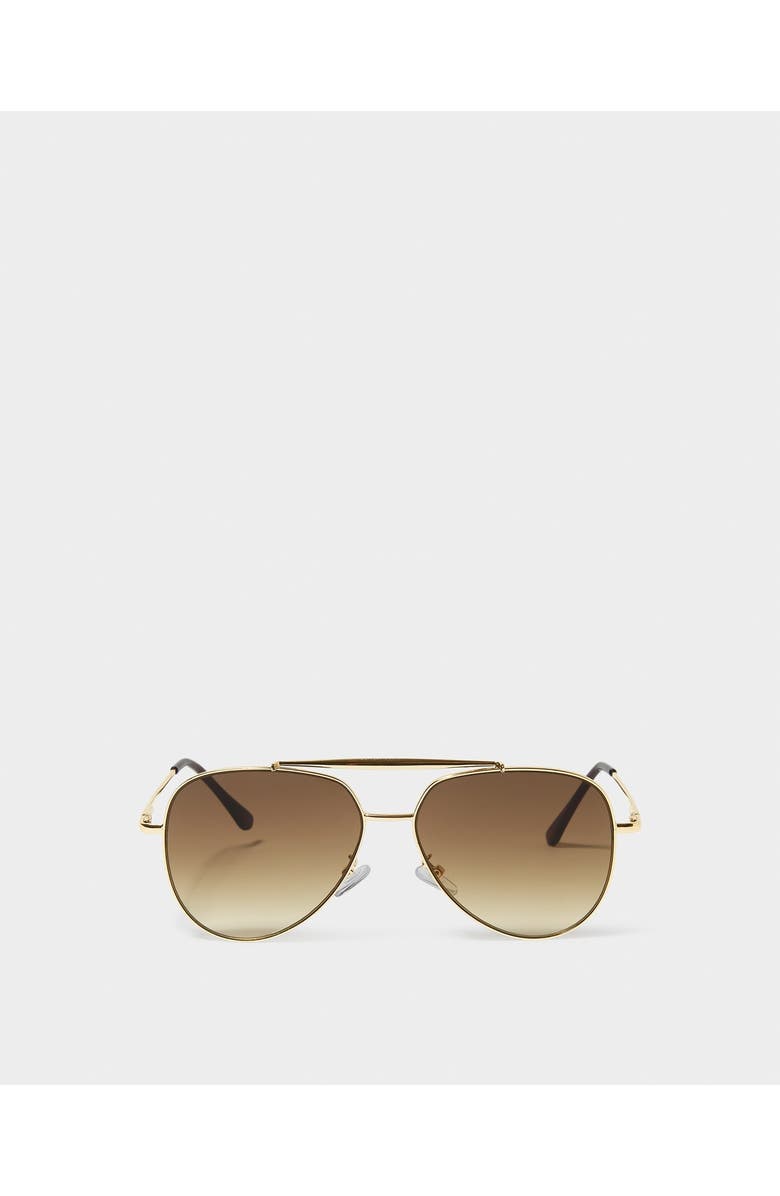 Katie Loxton Bali Sunglasses in Gold Metal, Alternate, color, Gold