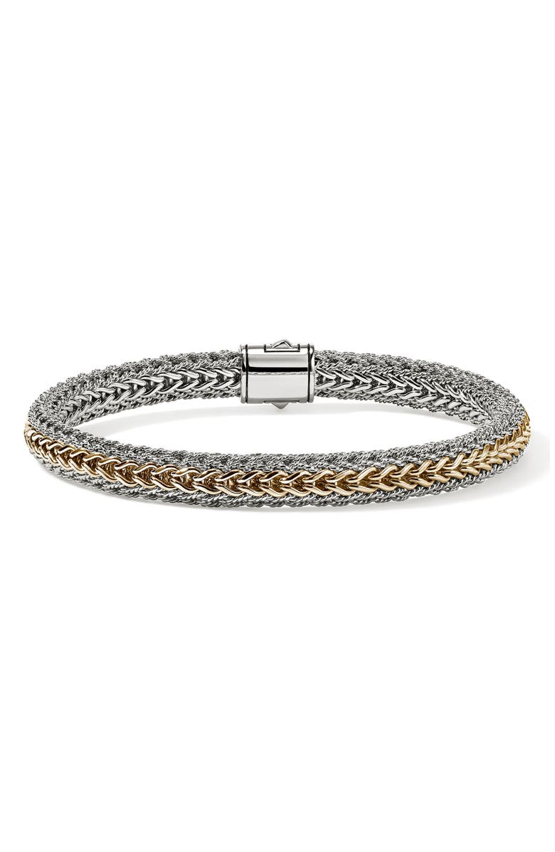John Hardy Icon Reversible Bracelet, 6.5mm, Alternate, color, Silver And Gold