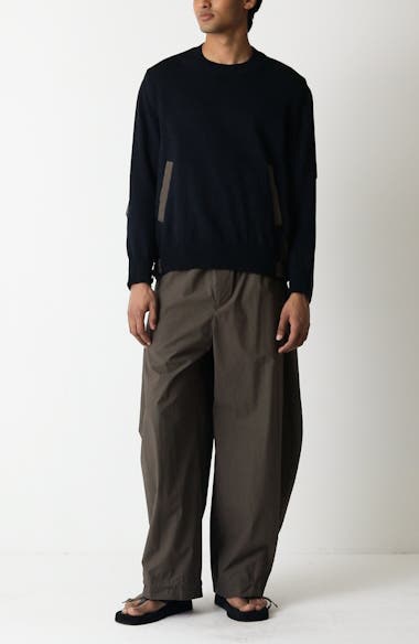 Sacai Cotton Typewriter Barrel Leg Pants | Nordstrom