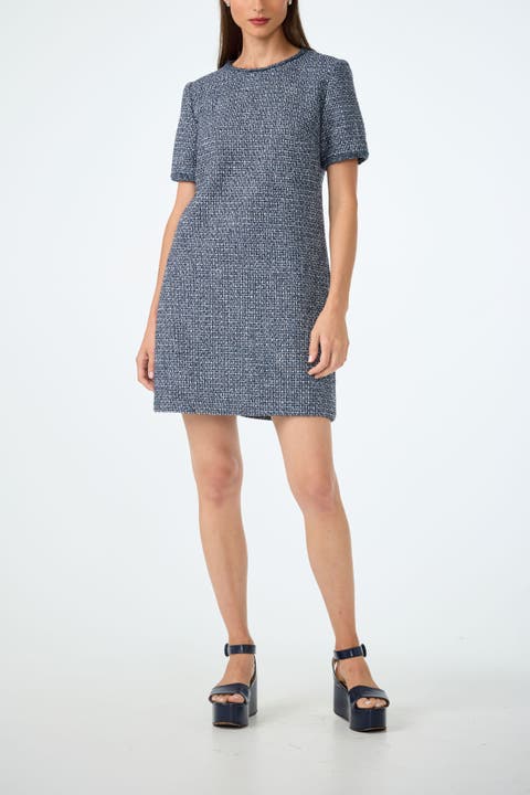 Akara Tweed Shift Dress