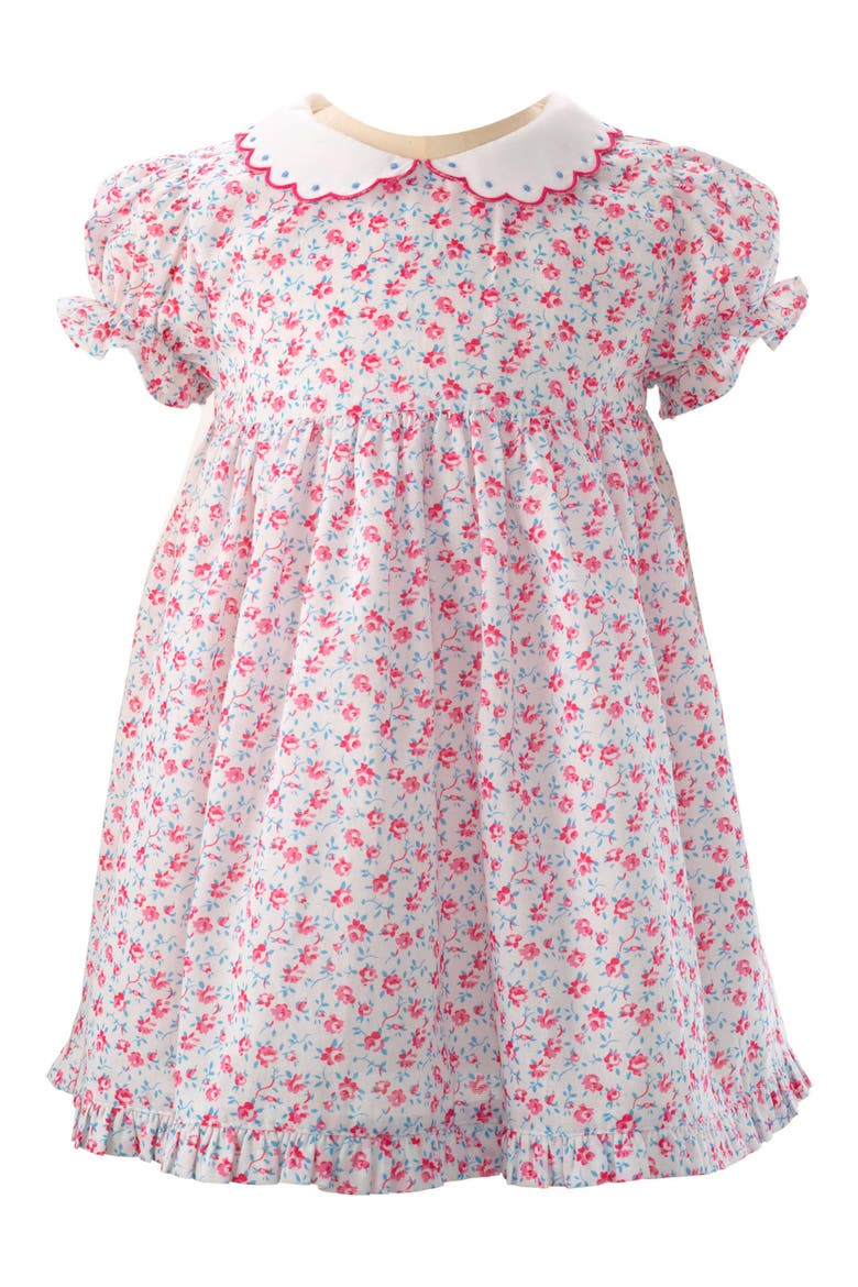 Floral Puff Sleeve Cotton Dress, Main, color, PINK