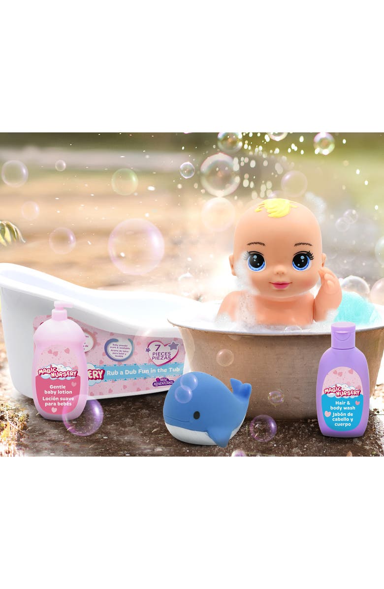 Magic Nursery Hardbody Baby Doll W/ Bath Accessories, Alternate, color, Multicolored