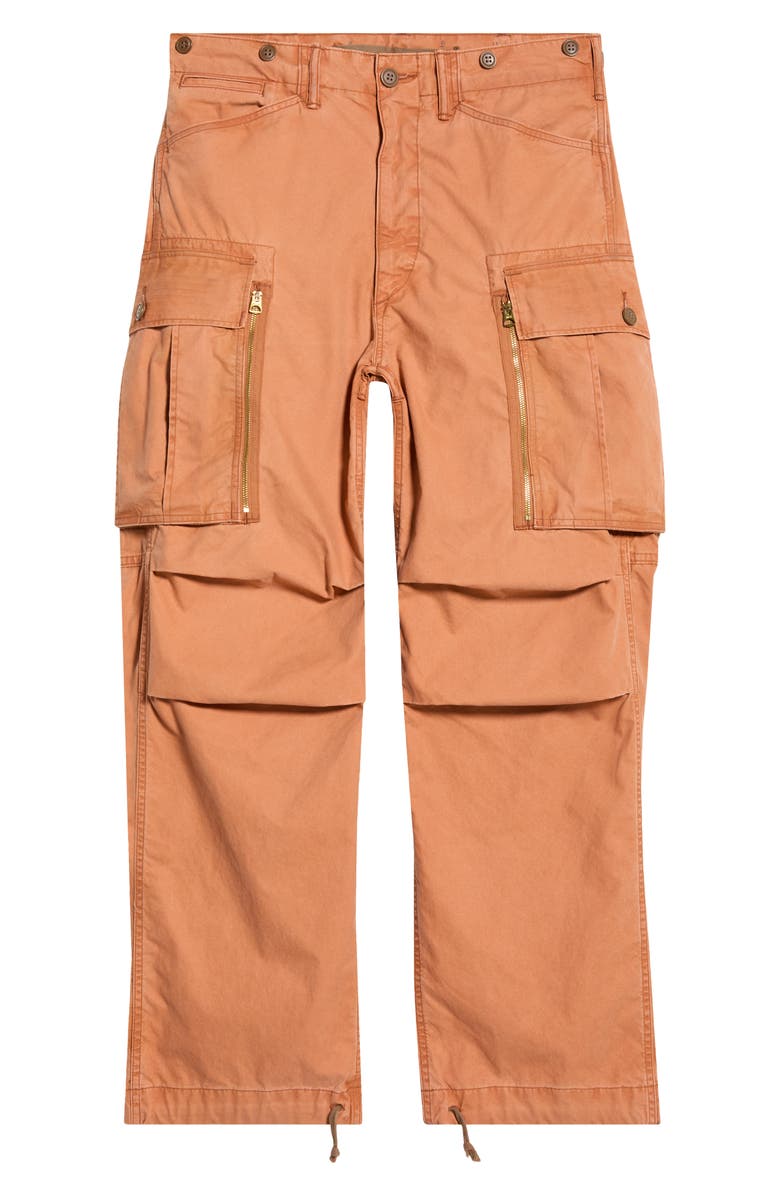 Double RL Ranger Cotton Poplin Cargo Pants, Main, color, Faded Orange