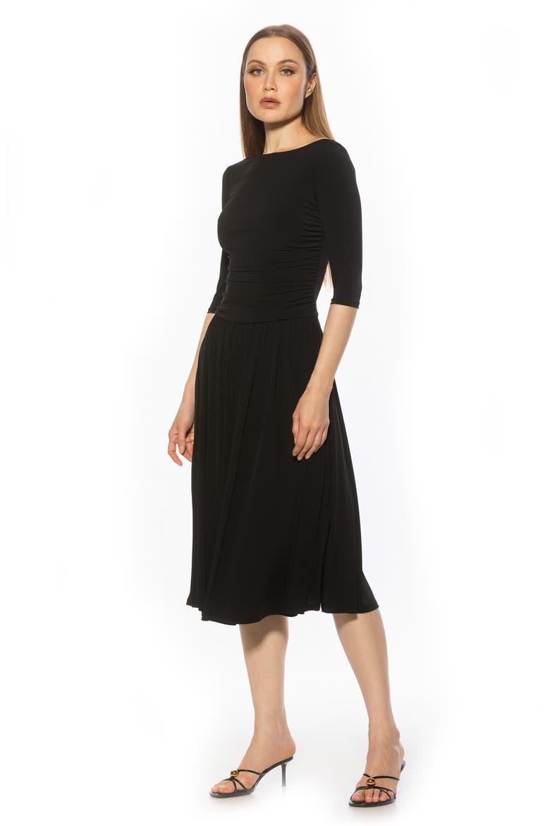 Jada Fit & Flare Dress, Alternate, color, BLACK