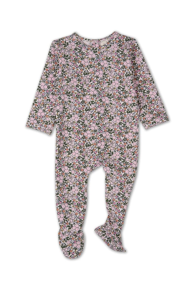 Kaleidoscope Bouquet Cotton Rich Footie, Main, color, Pink Multi