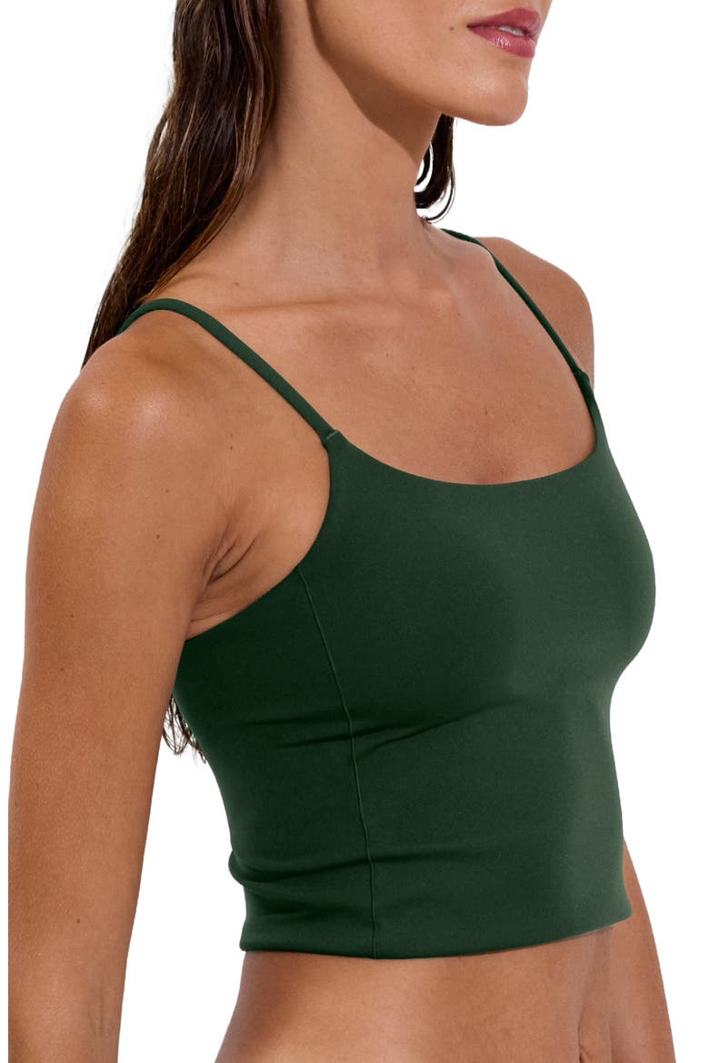 Pool Days Tankini Two-Piece Swimsuit Top, Alternate, color, PALM GREEN