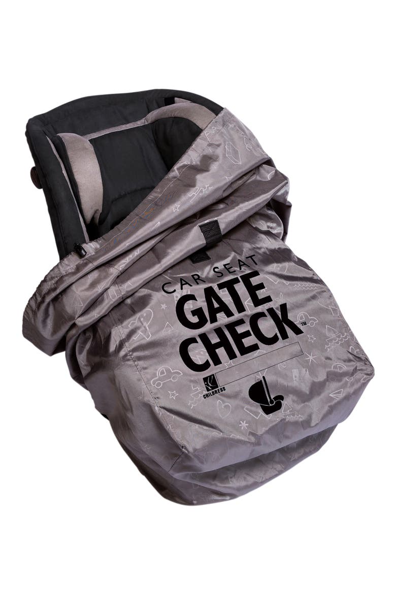 Gate Check Car Seat & Single Stroller Bags Set, Alternate, color, GREY