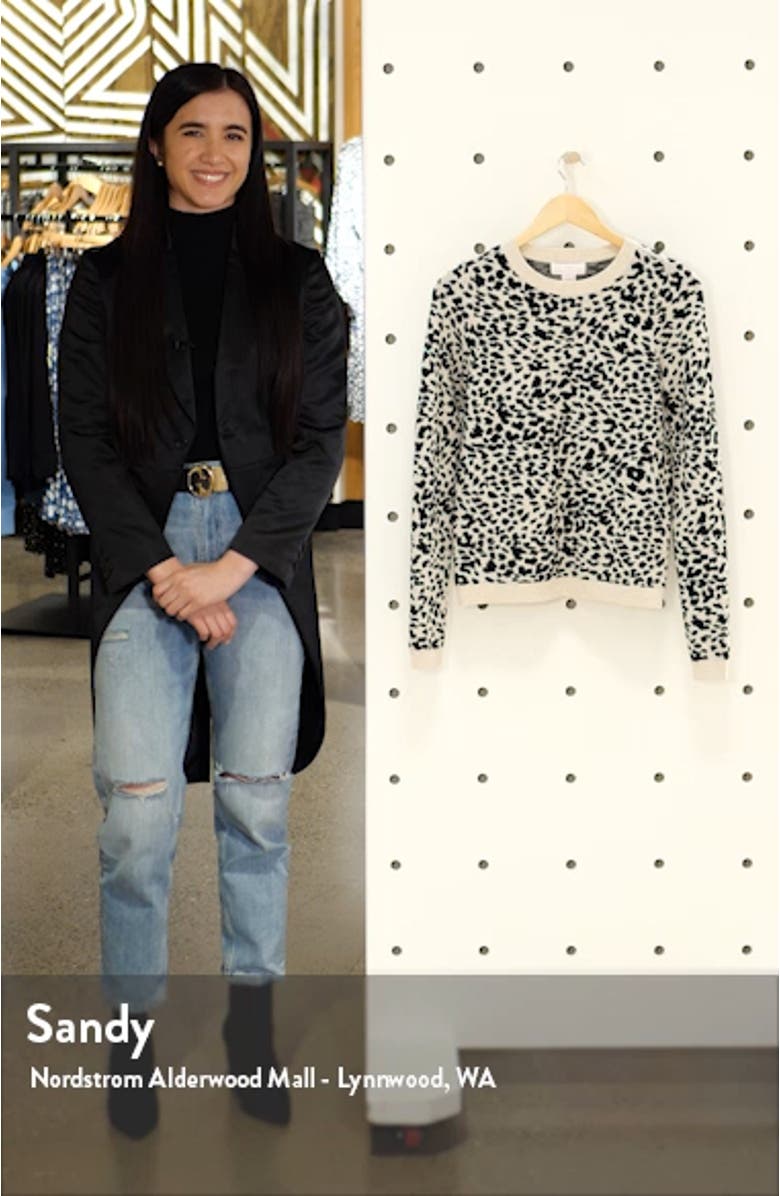 Leopard Pattern Crewneck Sweater, sales video thumbnail