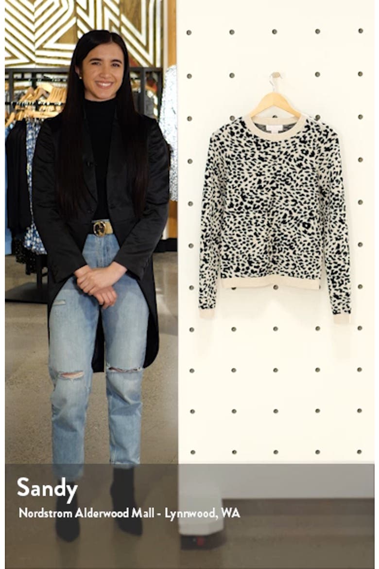 Leopard Pattern Crewneck Sweater video