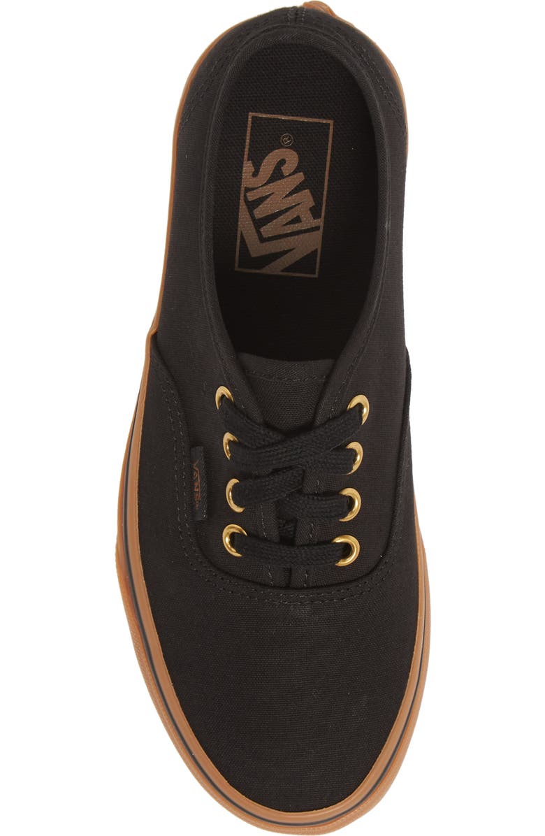 Vans Authentic Sneaker, Alternate, color, Black/ Rubber