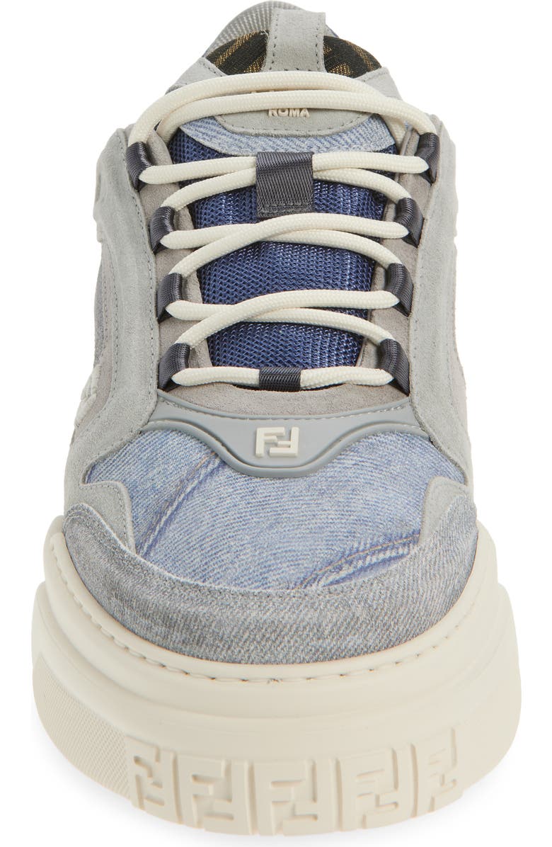 Fendi Force Sneaker, Alternate, color, Grig Denim Blue Denim