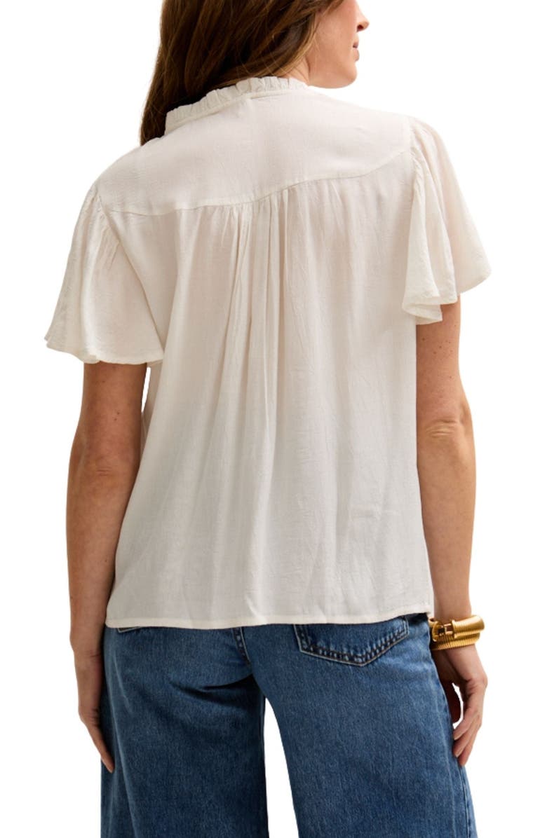 LILY AND LIONEL Kew Lace Insert Angel Sleeve Shirt, Alternate, color, Natural