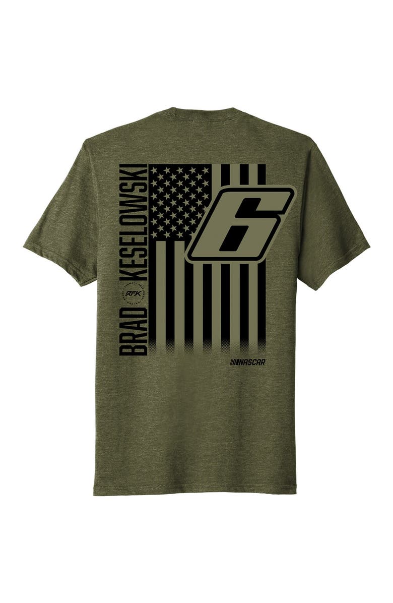 RFK Racing Men's RFK Racing Green Brad Keselowski Flag T-Shirt, Alternate, color, 