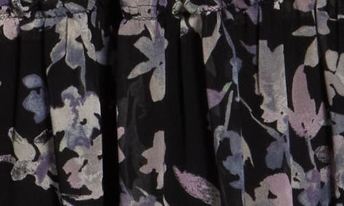 Lovestitch Flora Long Sleeve Tiered Fit & Flare Dress In Black