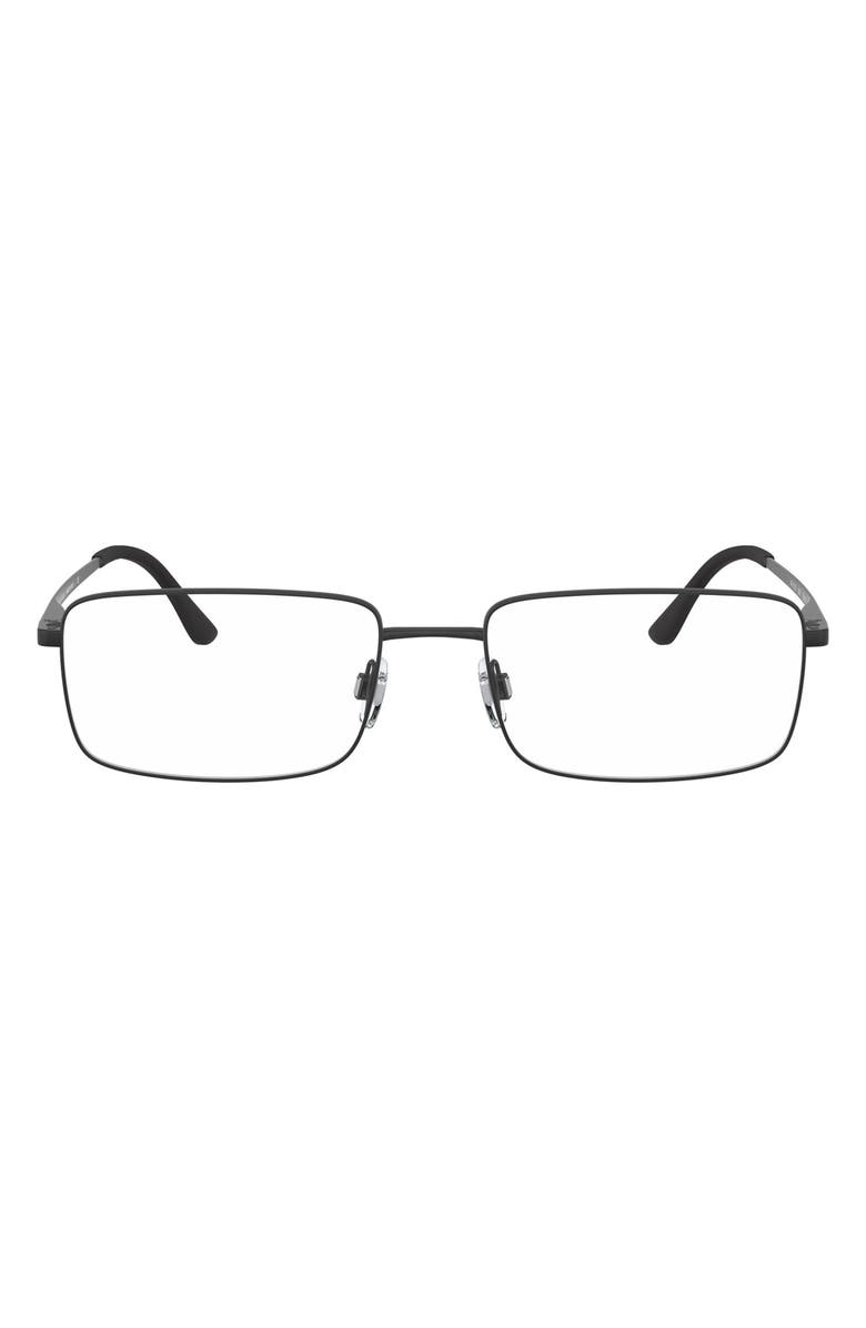Giorgio Armani 59mm Rectangular Optical Glasses, Main, color, 