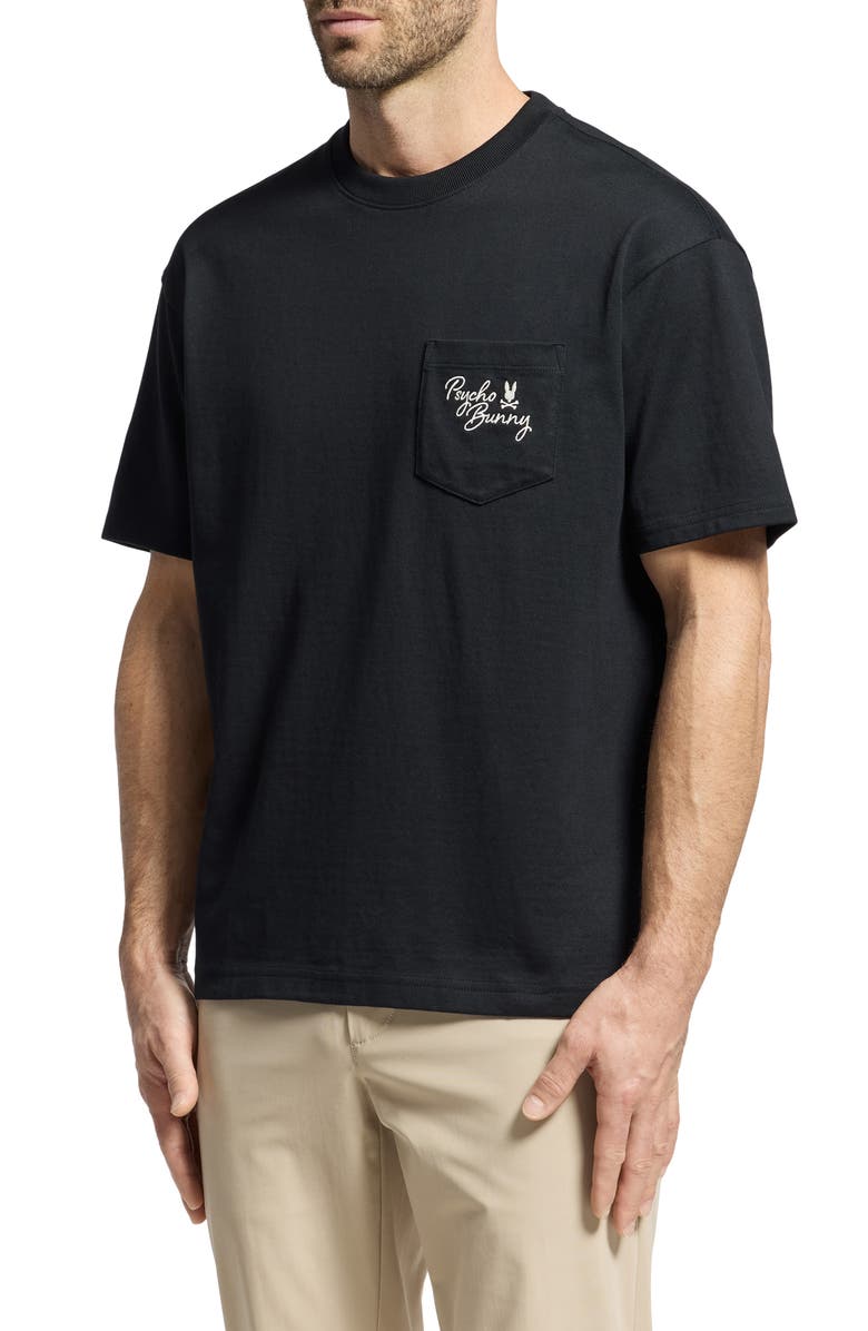 Psycho Bunny Desert Relaxed Fit Embroidered Heavyweight Pocket T-Shirt, Alternate, color, 