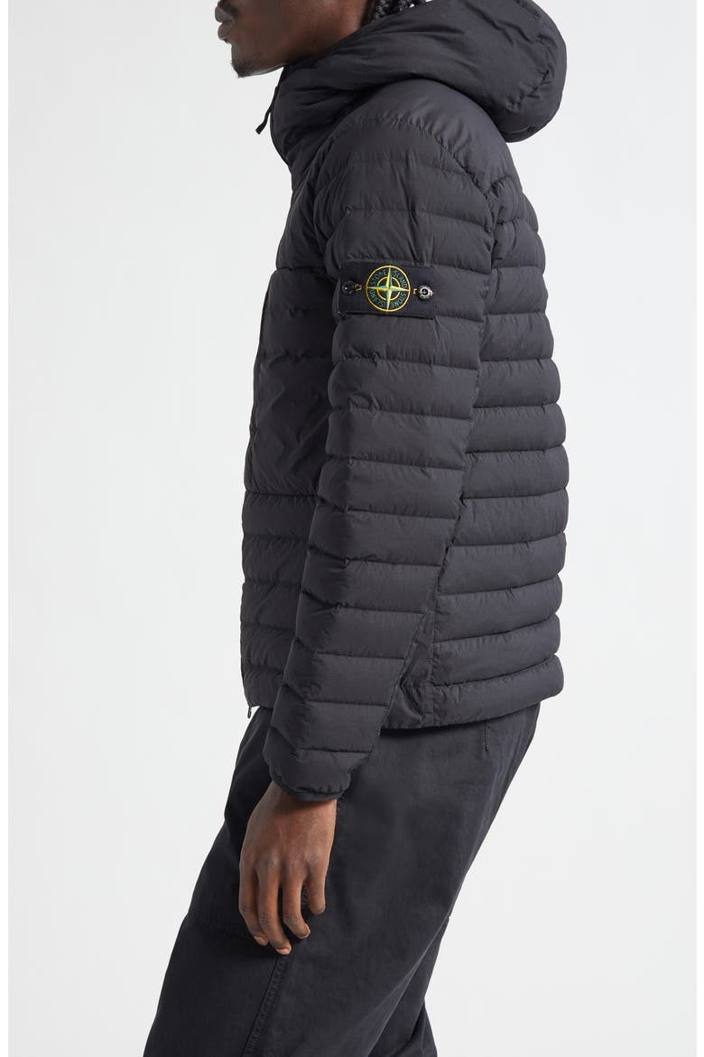 Hooded Down Puffer Jacket, Alternate, color, BLACK