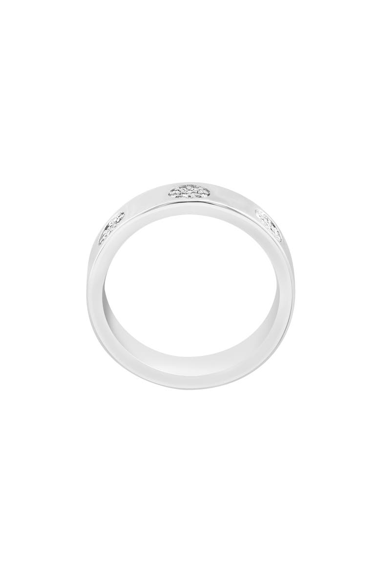 Sterling Silver Diamond Band Ring - 0.1ct., Alternate, color, SILVER