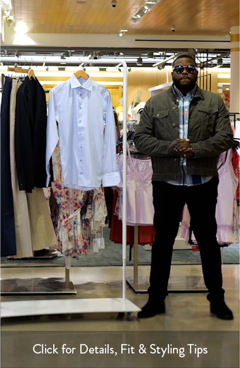 Slim Fit Microcheck Cotton Dress Shirt, sales video thumbnail