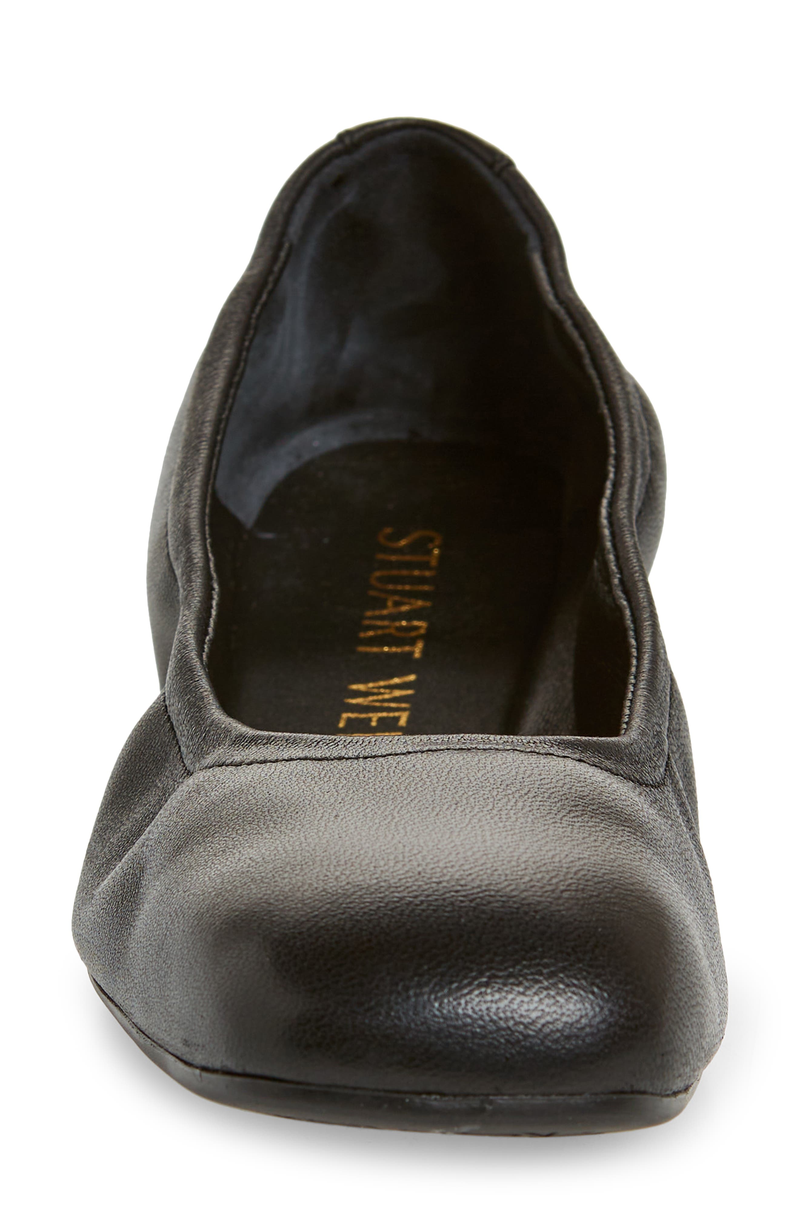 Stuart Weitzman Leather Ballet Flat, Alternate, color, 