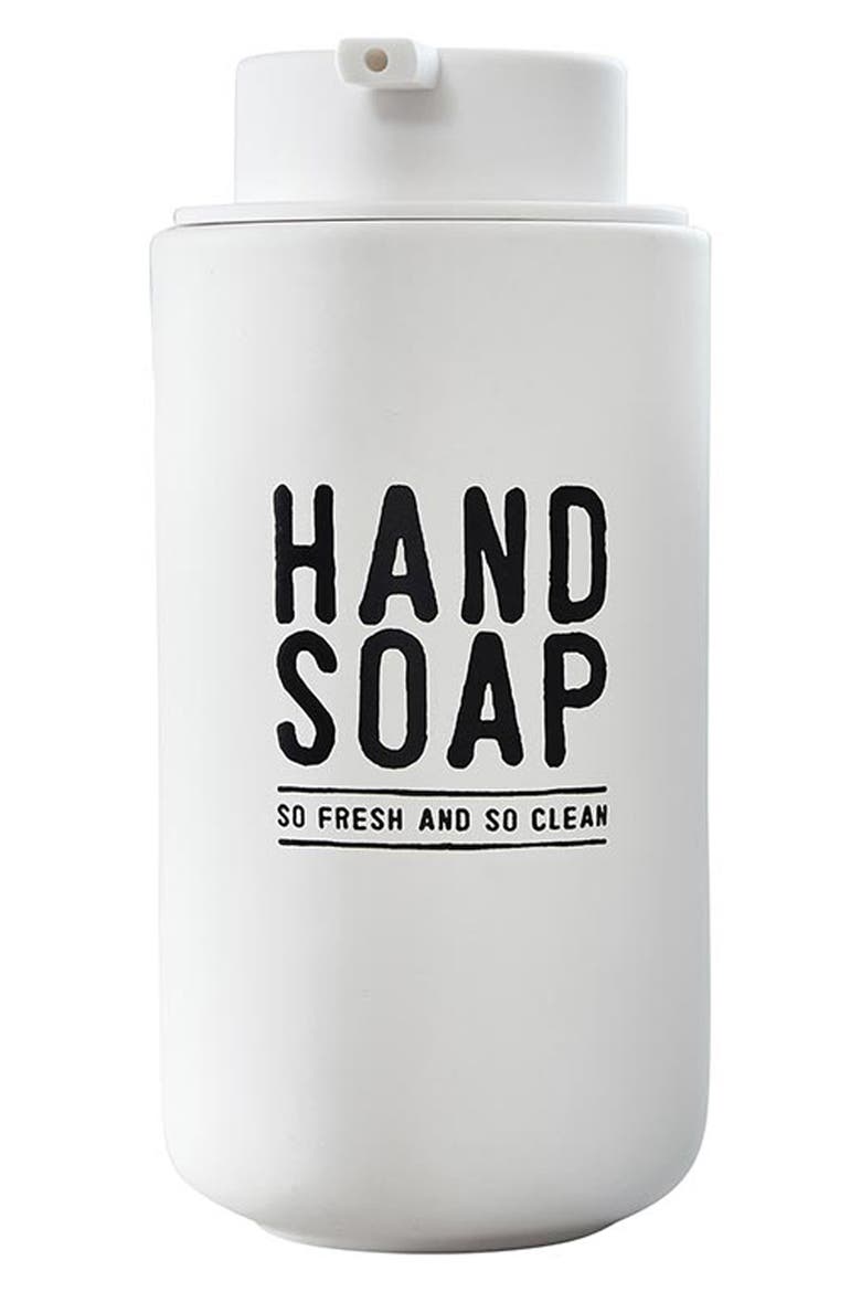 So Fresh Glass Soap Dispenser, Main, color, WHITE